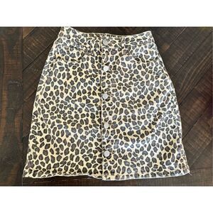 Joes Jeans Cheetah Print Tan Brown and Black Mini Skirt Size 16
